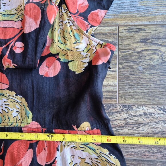 NWoT  The GREAT. The Geranium Midi Dress Romantic Ruffle V-Neck Cabbage Rose - Picture 14 of 16